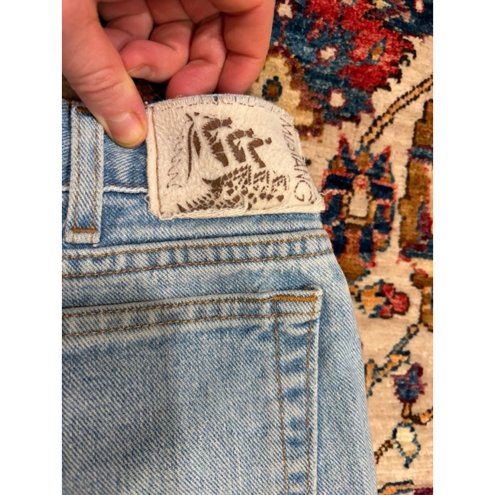 Vintage Mustang Light Wash Relaxed Fit Denim Jeans 42x30 Y2K Skater Streetwear R - Picture 10 of 11